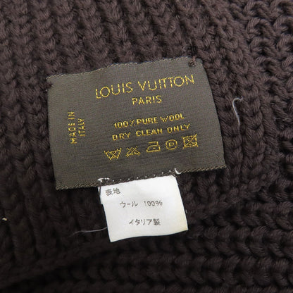 LOUIS VUITTON Logo Damierpattern Scarf wool Ladies [Used]