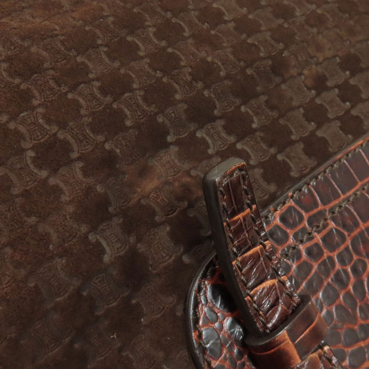 CELINE Boogie bag Handbag Suede Ladies [Used]