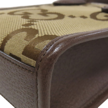 グッチ 699406 ジャンボGG ミニ トートバッグ 2WAY ハンドバッグ キャンバス/カーフ レディース 【中古】【GUCCI】