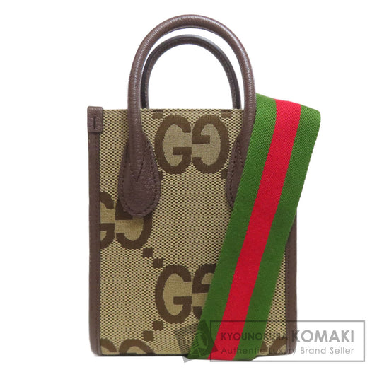 グッチ 699406 ジャンボGG ミニ トートバッグ 2WAY ハンドバッグ キャンバス/カーフ レディース 【中古】【GUCCI】