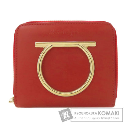 Salvatore Ferragamo GanciniHardware Bifold Wallet with Coin Pocket Leather Ladies [Used]