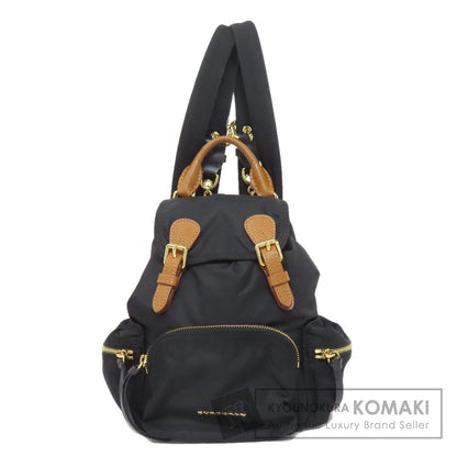 BURBERRY logo Backpack Â· Daypack Nylon LeatherLadies [Used]