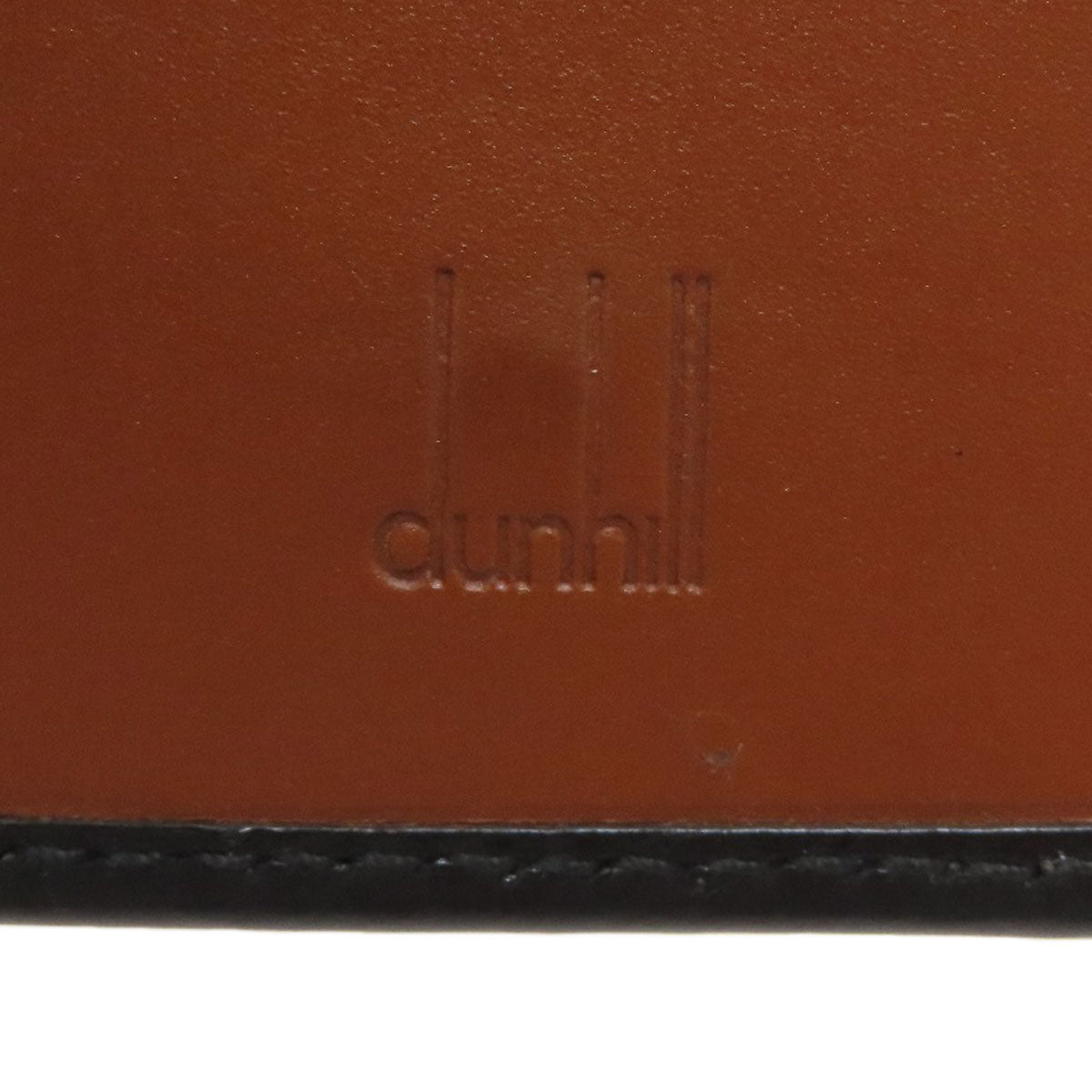 Dunhill logo Card Case Leather Ladies [Used]