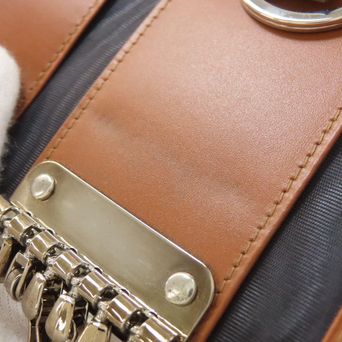 Dunhill logo Card Case Leather Ladies [Used]