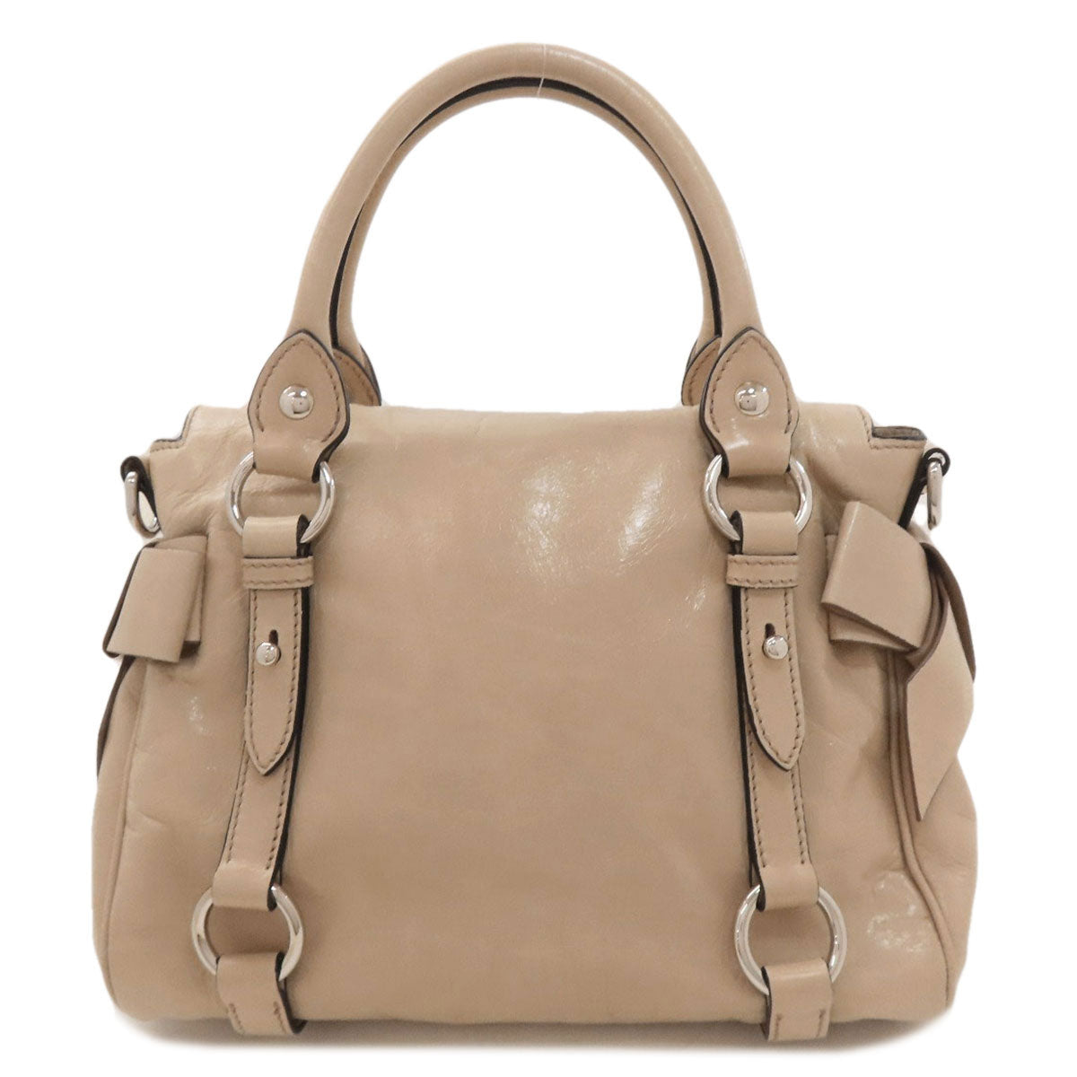 MIUMIU Ribbon 2WAY Handbag Calf Ladies [Used]