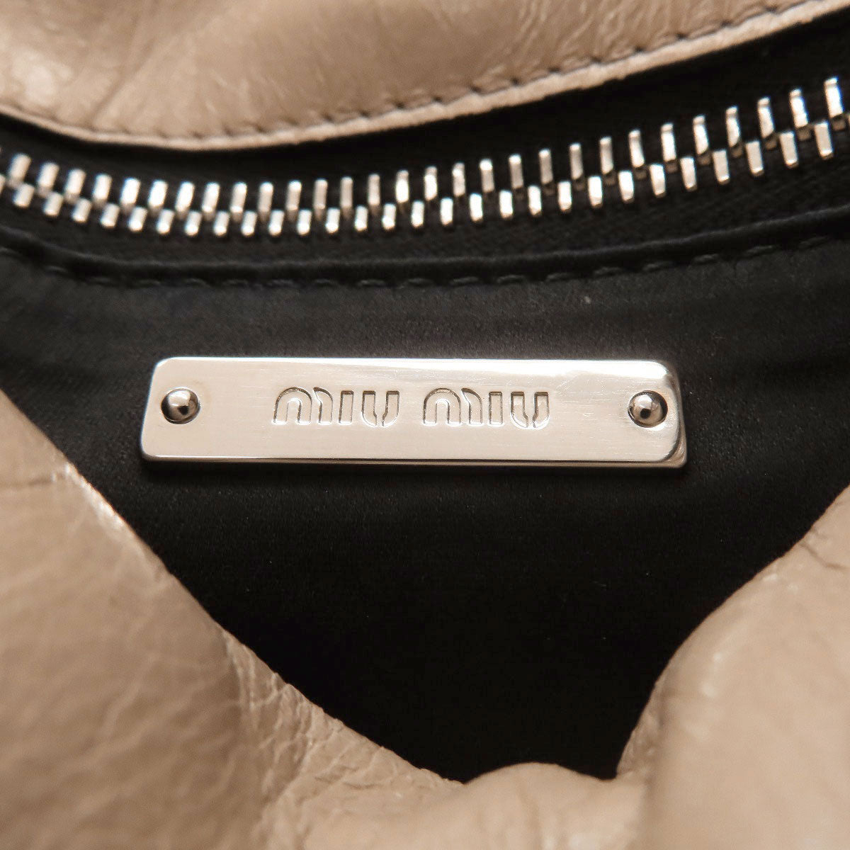 MIUMIU Ribbon 2WAY Handbag Calf Ladies [Used]