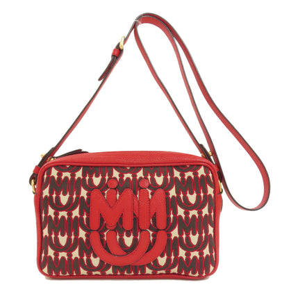 MIUMIU 5BH116 MM Paris collaboration Shoulder Bag Canvas Ladies [Used]