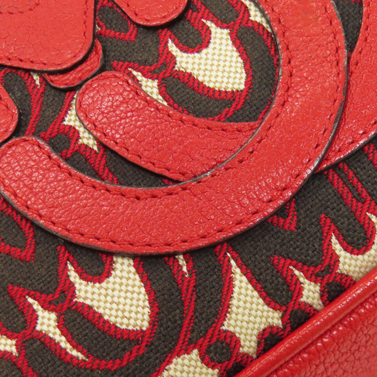 MIUMIU 5BH116 MM Paris collaboration Shoulder Bag Canvas Ladies [Used]