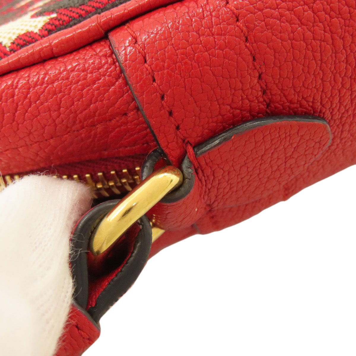 MIUMIU 5BH116 MM Paris collaboration Shoulder Bag Canvas Ladies [Used]