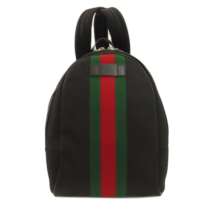 GUCCI 630917 Sherry line Backpack Â· Daypack Nylon canvas Ladies [Used]
