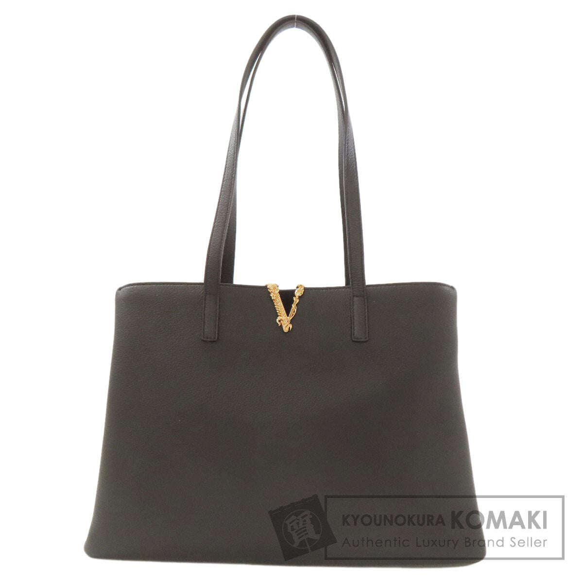 VERSACE logo Tote Bag Calf Ladies [Used]