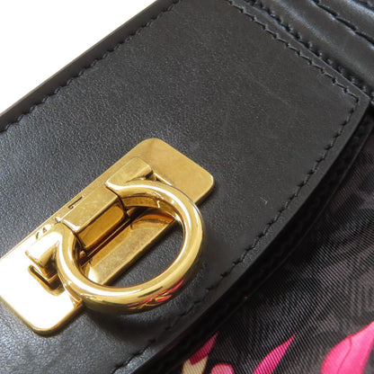 Salvatore Ferragamo Flower Gancini motif Tote Bag Nylon Ladies [Used]