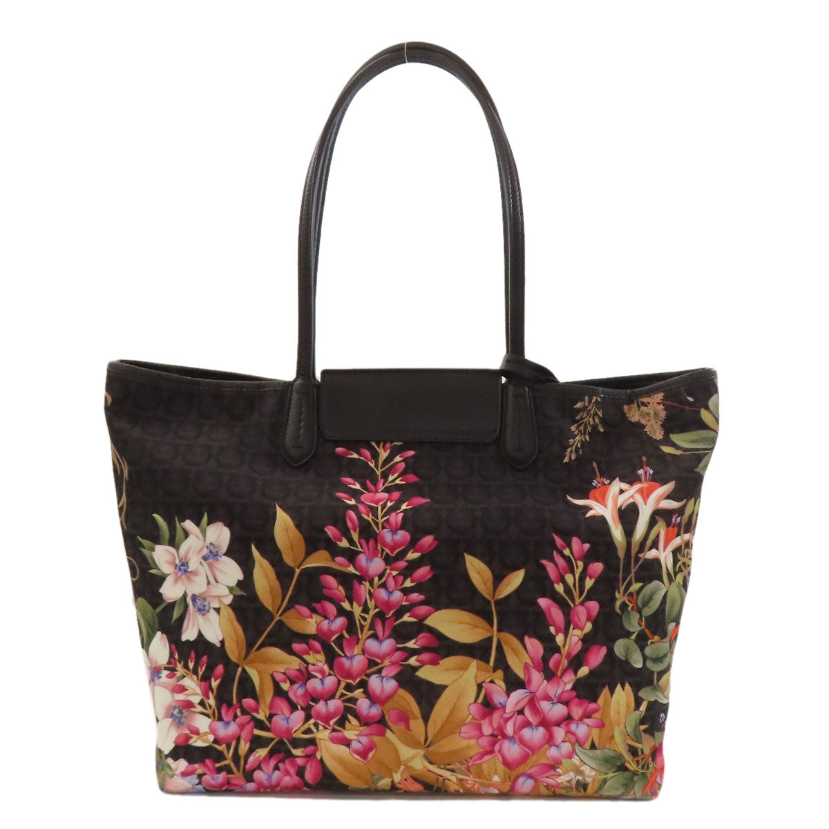 Salvatore Ferragamo Flower Gancini motif Tote Bag Nylon Ladies [Used]