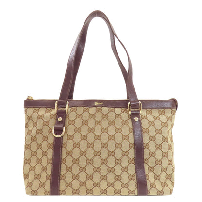 GUCCI 141470 GG Tote Bag Canvas LeatherLadies [Used]