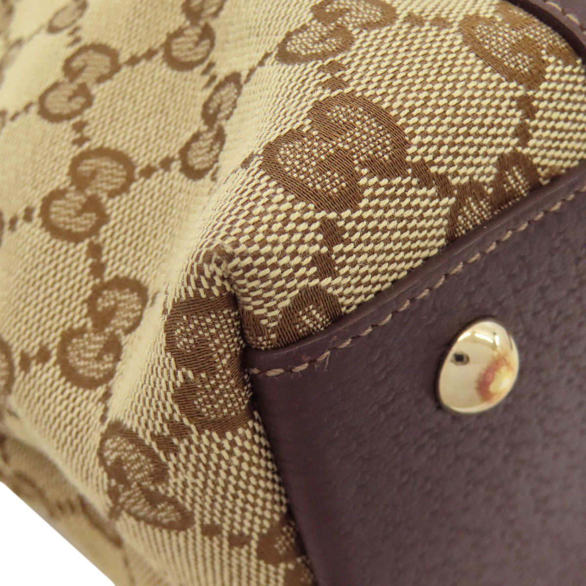 GUCCI 141470 GG Tote Bag Canvas LeatherLadies [Used]