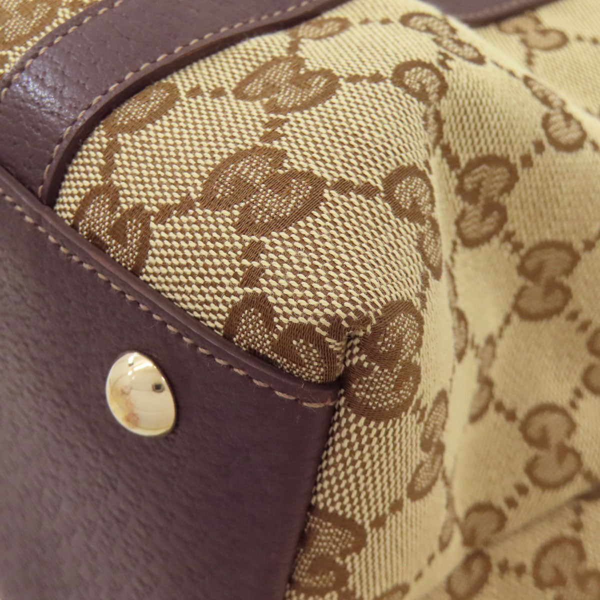 GUCCI 141470 GG Tote Bag Canvas LeatherLadies [Used]