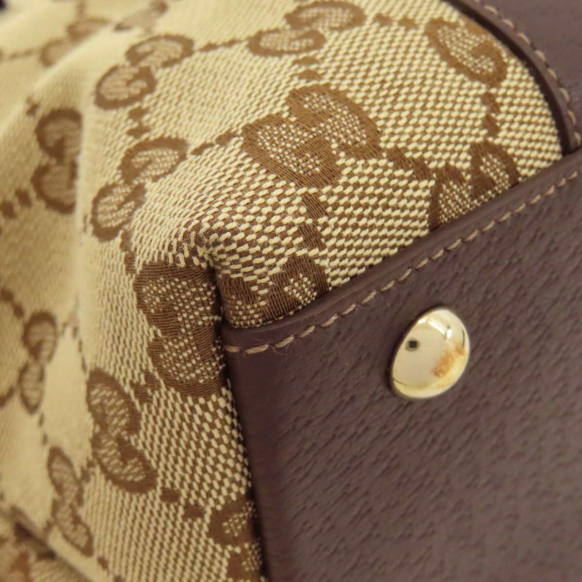 GUCCI 141470 GG Tote Bag Canvas LeatherLadies [Used]