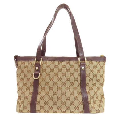 GUCCI 141470 GG Tote Bag Canvas LeatherLadies [Used]