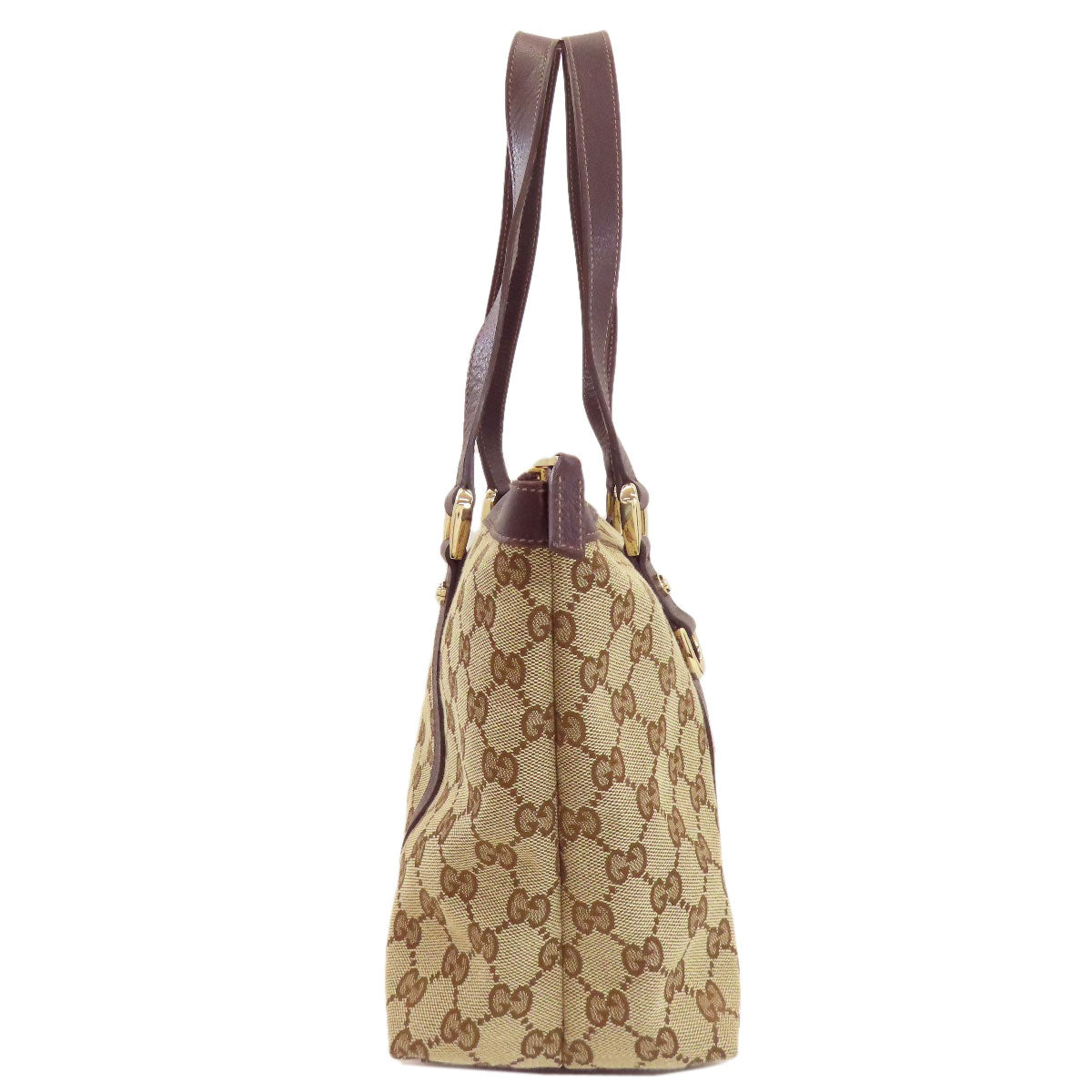 GUCCI 141470 GG Tote Bag Canvas LeatherLadies [Used]