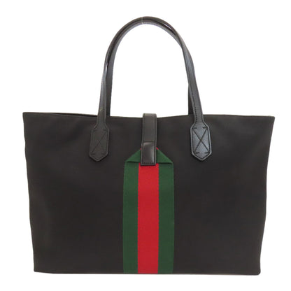 GUCCI 337070 Sherry line Tote Bag Nylon Ladies [Used]