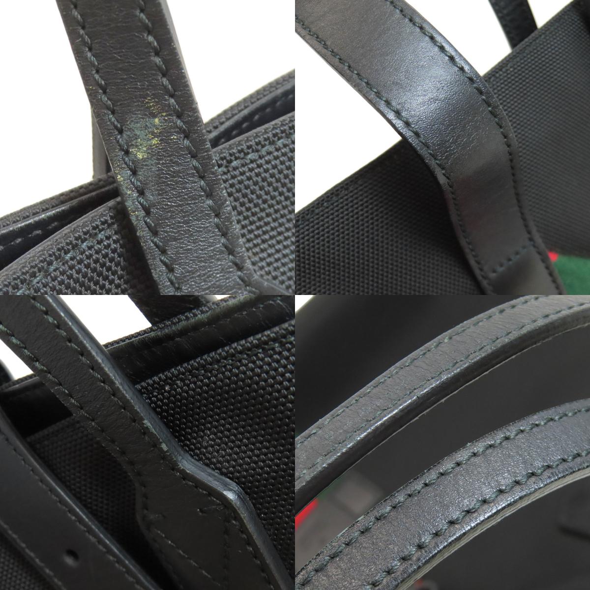 GUCCI 337070 Sherry line Tote Bag Nylon Ladies [Used]