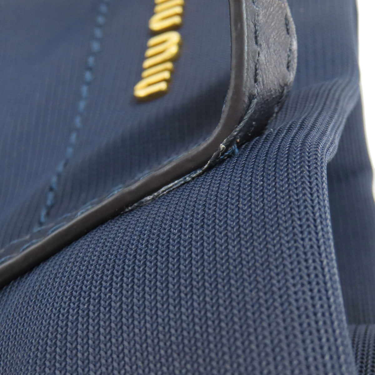 MIUMIU logo Tote Bag Nylon Ladies [Used]