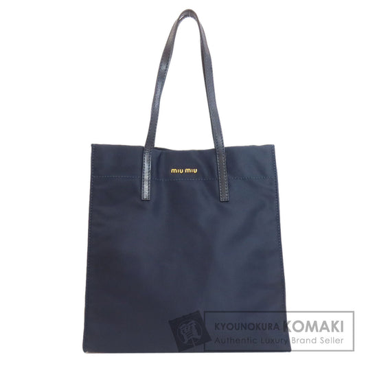 MIUMIU logo Tote Bag Nylon Ladies [Used]