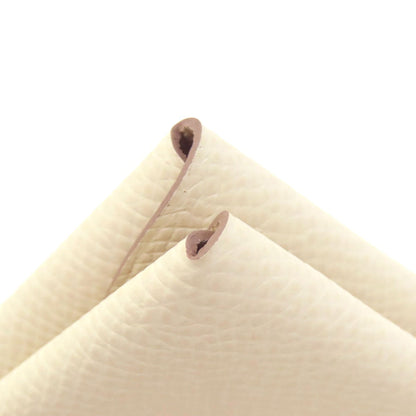 HERMES Calvi Duo Cre SilverHardware Card Case Epsom Ladies [Used]