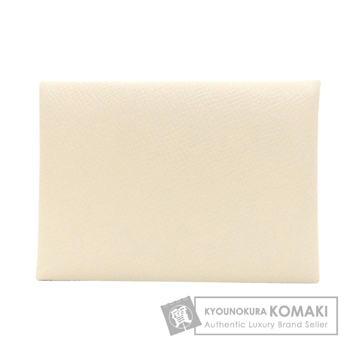 HERMES Calvi Duo Cre SilverHardware Card Case Epsom Ladies [Used]