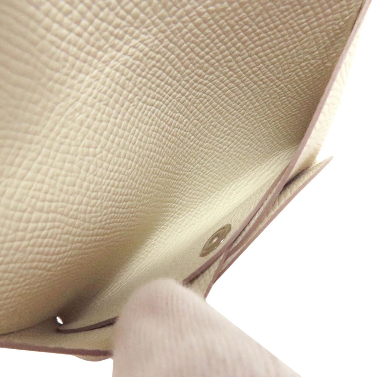 HERMES Calvi Duo Cre SilverHardware Card Case Epsom Ladies [Used]