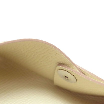 HERMES Calvi Duo Cre SilverHardware Card Case Epsom Ladies [Used]