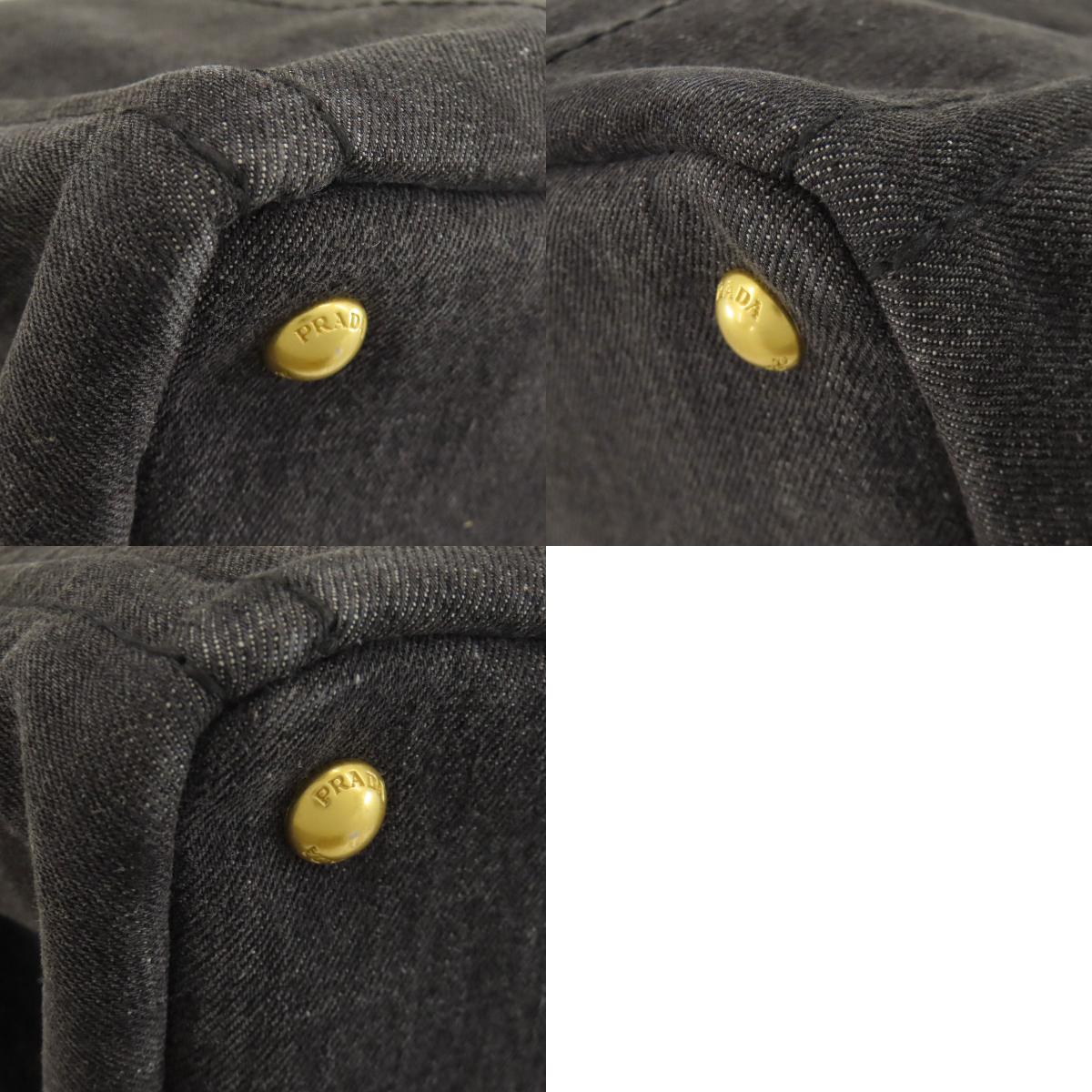 PRADA 1BG642 Canapa 2WAY Handbag Denim Ladies [Used]