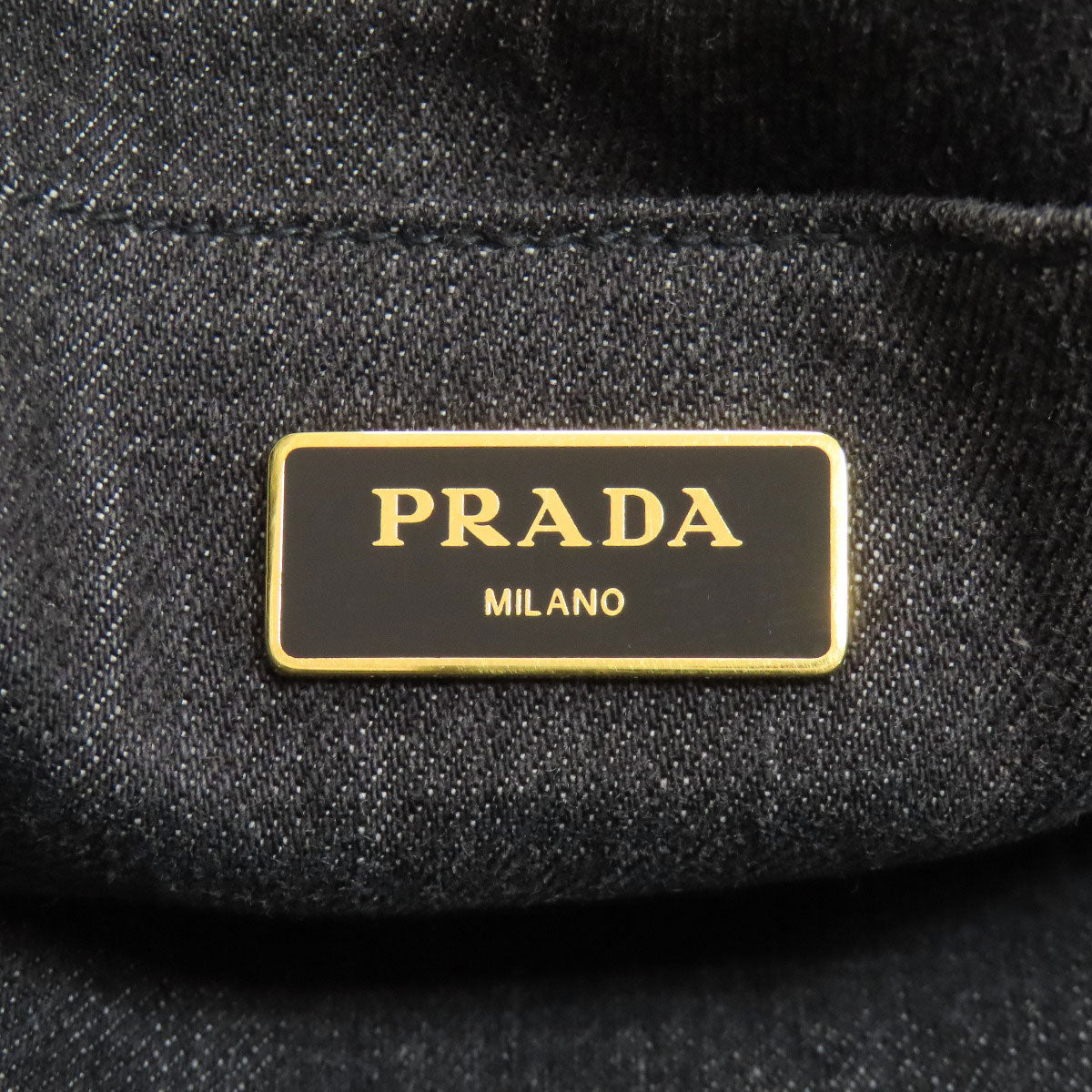 PRADA 1BG642 Canapa 2WAY Handbag Denim Ladies [Used]