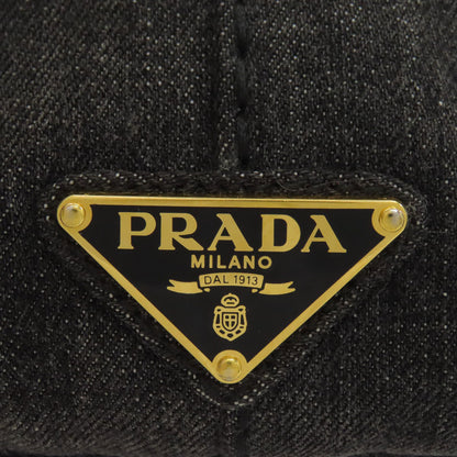 PRADA 1BG642 Canapa 2WAY Handbag Denim Ladies [Used]