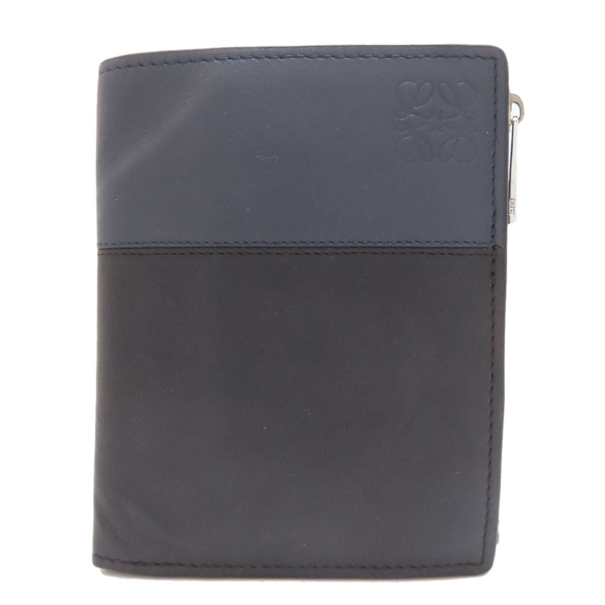 LOEWE Bicolor Anagram Bifold Wallet with Coin Pocket Calf Ladies [Used]