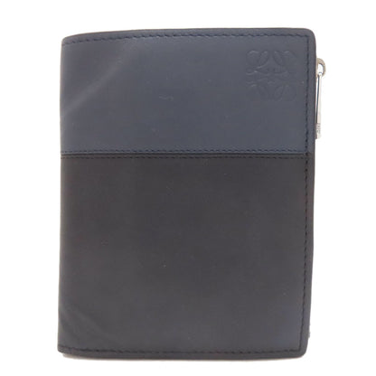 LOEWE Bicolor Anagram Bifold Wallet with Coin Pocket Calf Ladies [Used]