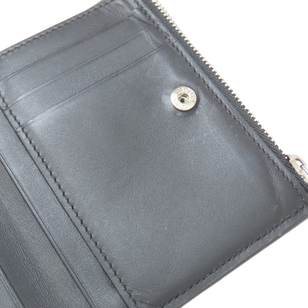 LOEWE Bicolor Anagram Bifold Wallet with Coin Pocket Calf Ladies [Used]