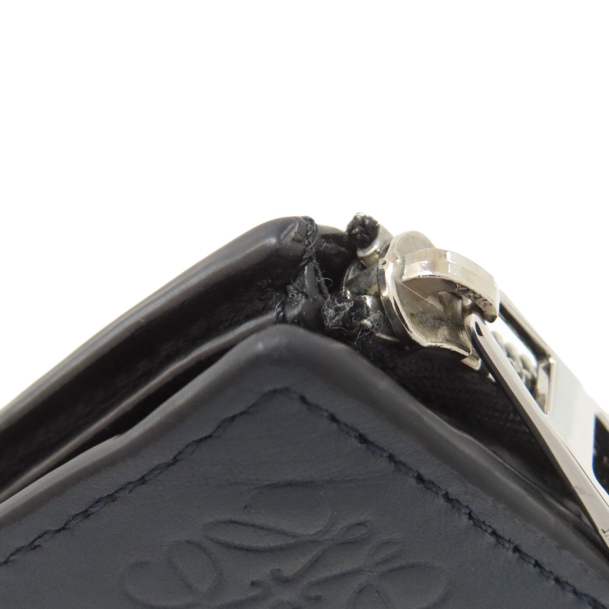 LOEWE Bicolor Anagram Bifold Wallet with Coin Pocket Calf Ladies [Used]