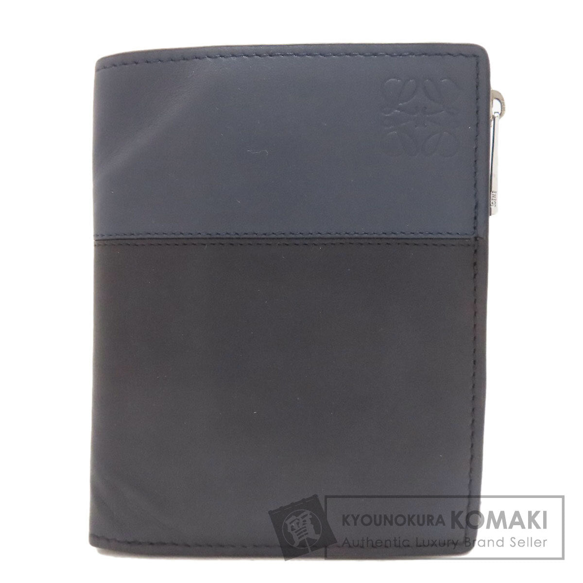 LOEWE Bicolor Anagram Bifold Wallet with Coin Pocket Calf Ladies [Used]