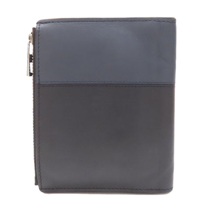 LOEWE Bicolor Anagram Bifold Wallet with Coin Pocket Calf Ladies [Used]