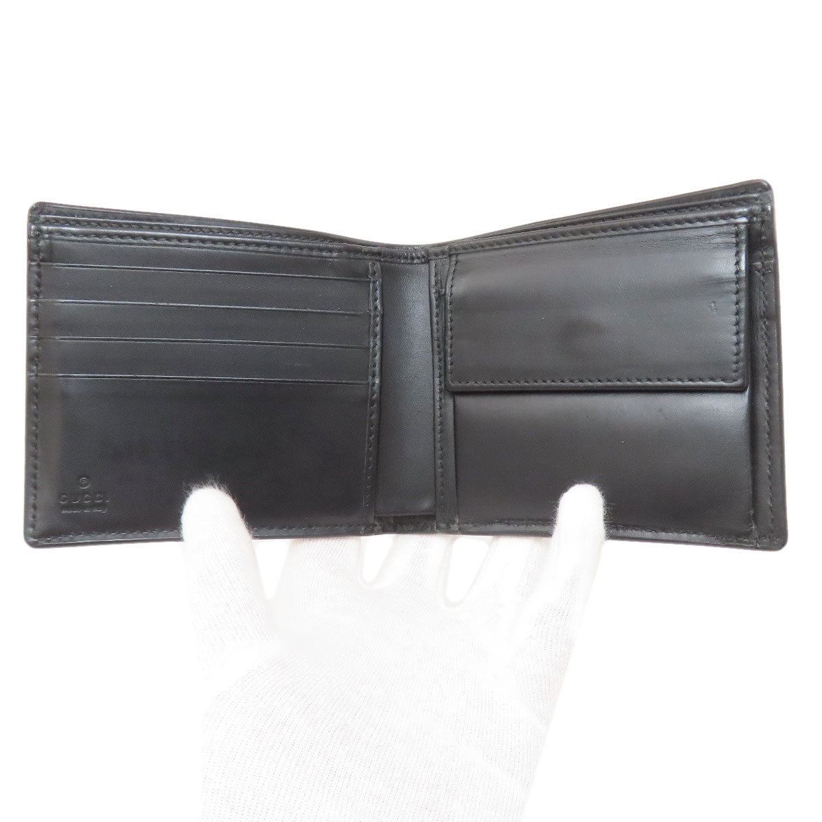 GUCCI 451266 GG Supreme Snake Print Bifold Wallet with Coin Pocket PVC mens [Used]