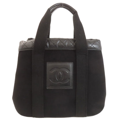 CHANEL Sports Line COCO Mark SilverHardware Handbag Felt CalfLadies [Used]