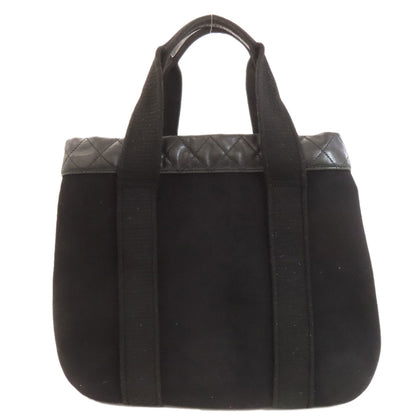 CHANEL Sports Line COCO Mark SilverHardware Handbag Felt CalfLadies [Used]