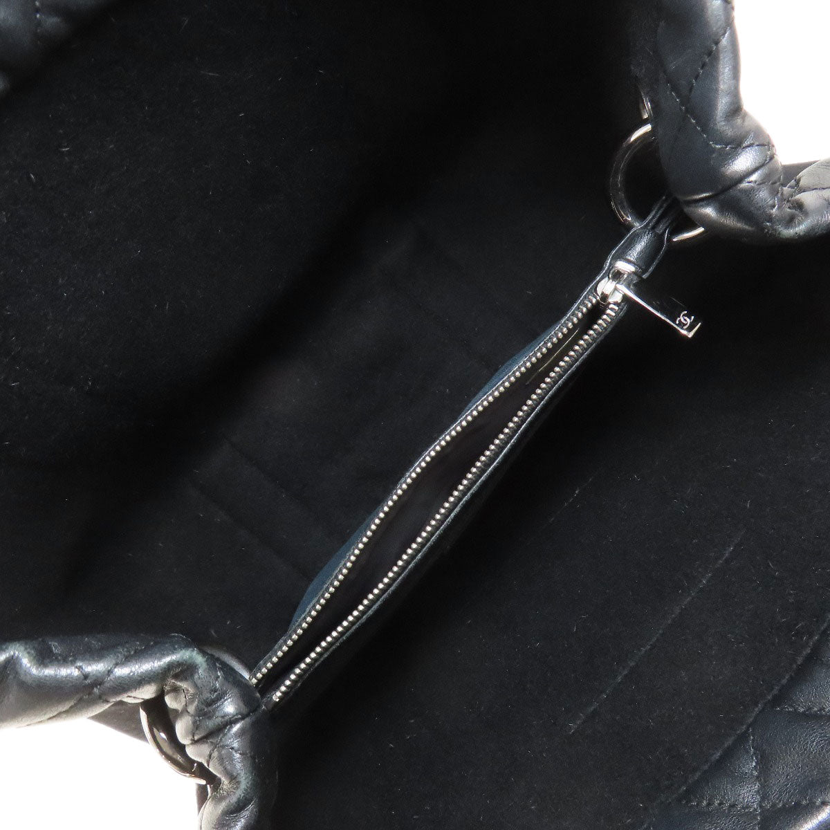 CHANEL Sports Line COCO Mark SilverHardware Handbag Felt CalfLadies [Used]