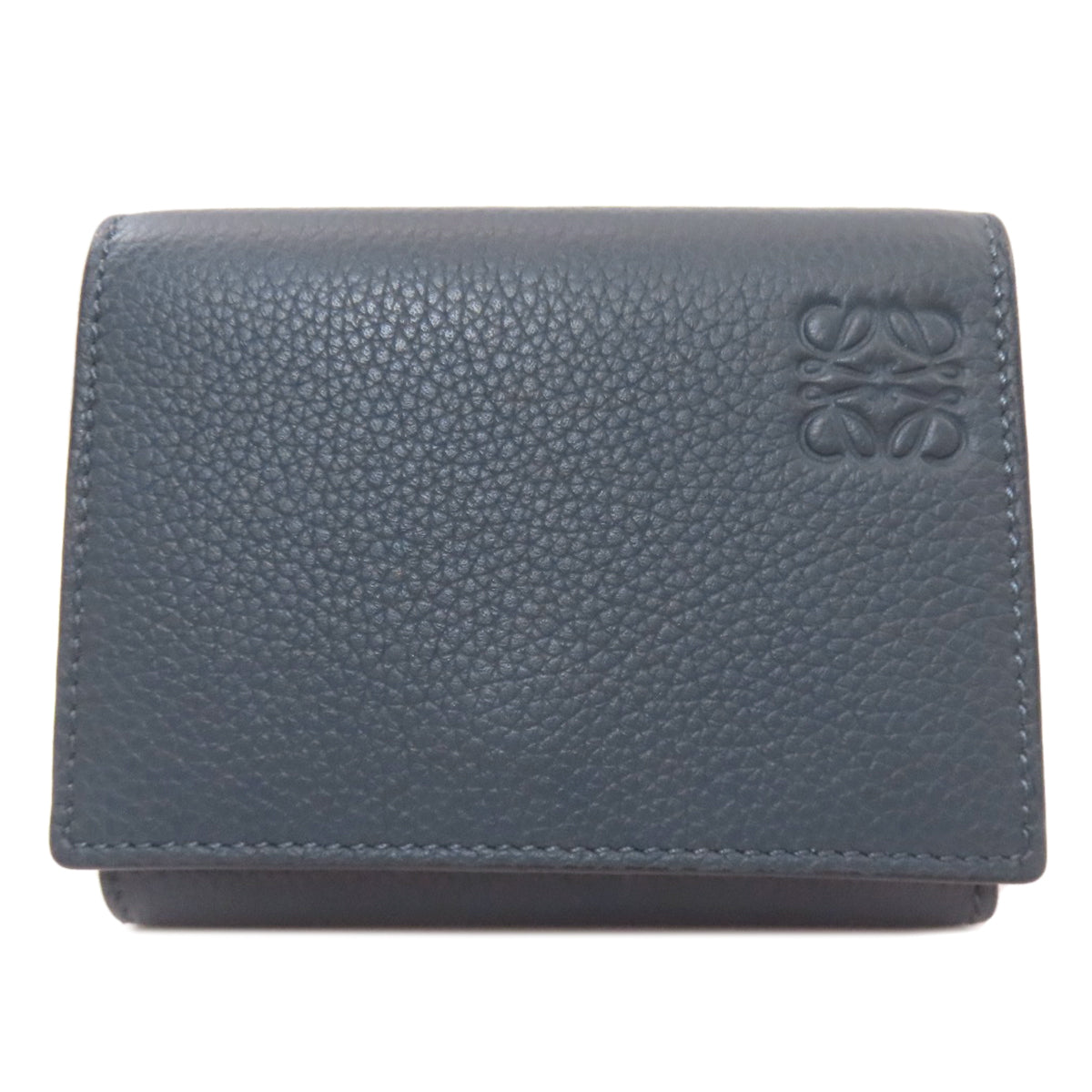 LOEWE Compact Wallet Anagram Bifold Wallet with Coin Pocket Leather Ladies [Used]