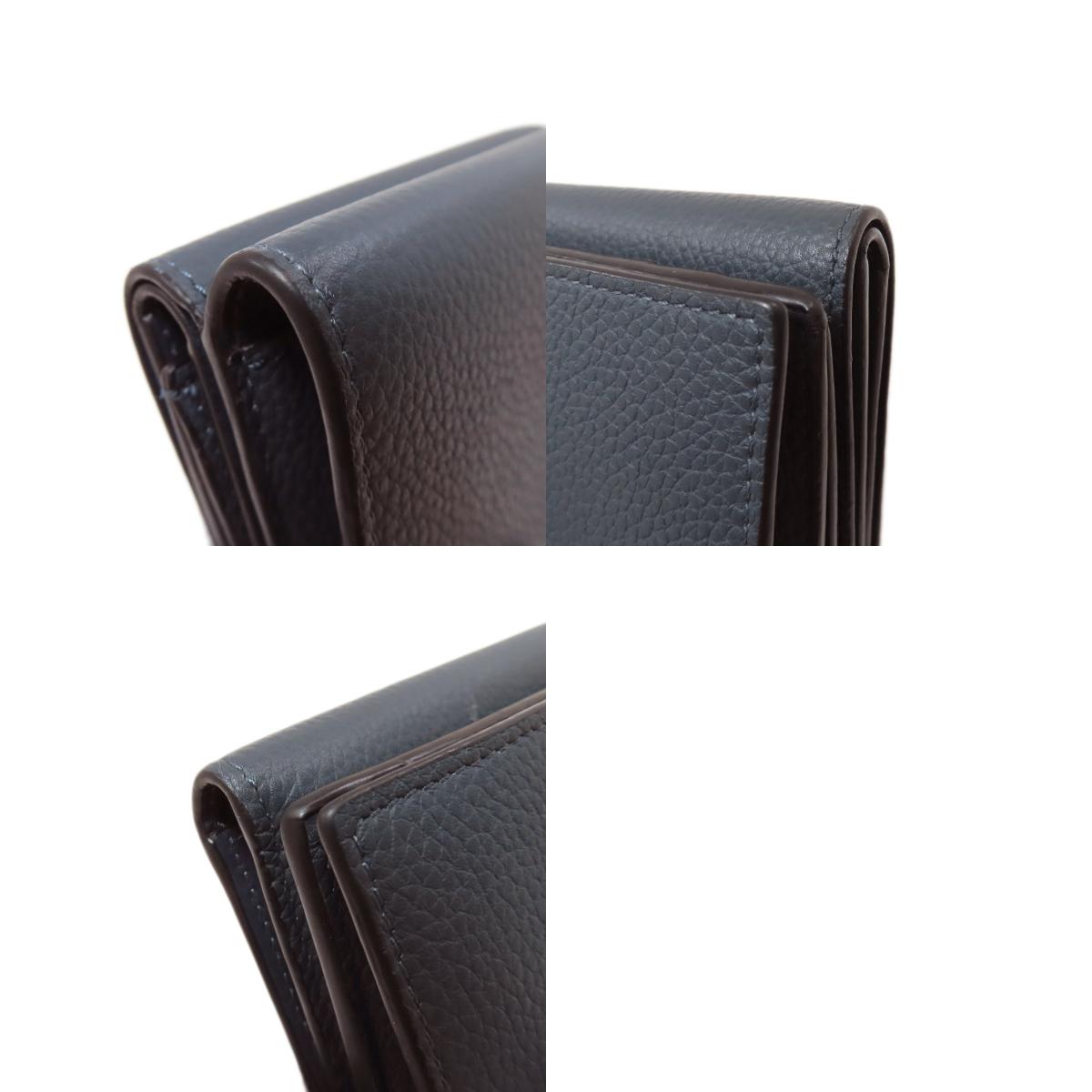 LOEWE Compact Wallet Anagram Bifold Wallet with Coin Pocket Leather Ladies [Used]