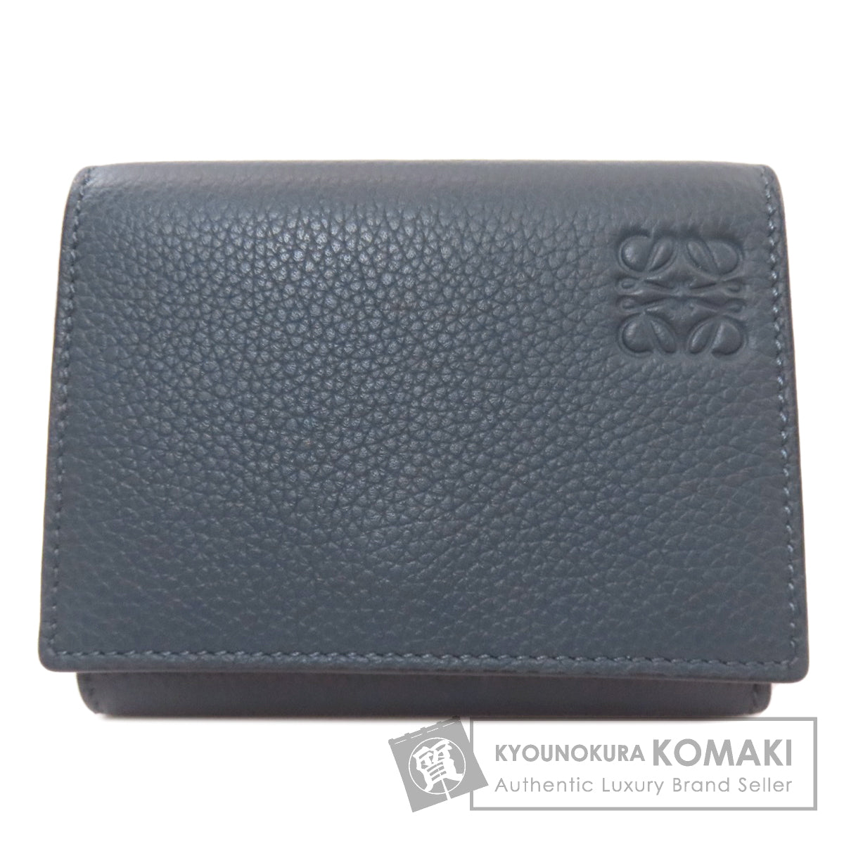 LOEWE Compact Wallet Anagram Bifold Wallet with Coin Pocket Leather Ladies [Used]