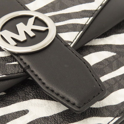 Michael Kors ChainShoulder MK Signature Zebra Pattern Shoulder Bag PVC Ladies [Used]