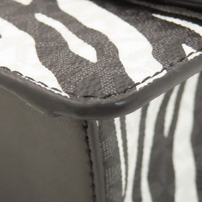 Michael Kors ChainShoulder MK Signature Zebra Pattern Shoulder Bag PVC Ladies [Used]