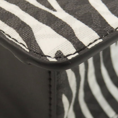 Michael Kors ChainShoulder MK Signature Zebra Pattern Shoulder Bag PVC Ladies [Used]